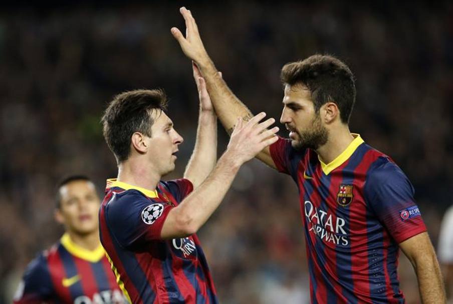  Lionel Messi e Cesc Fabregas.